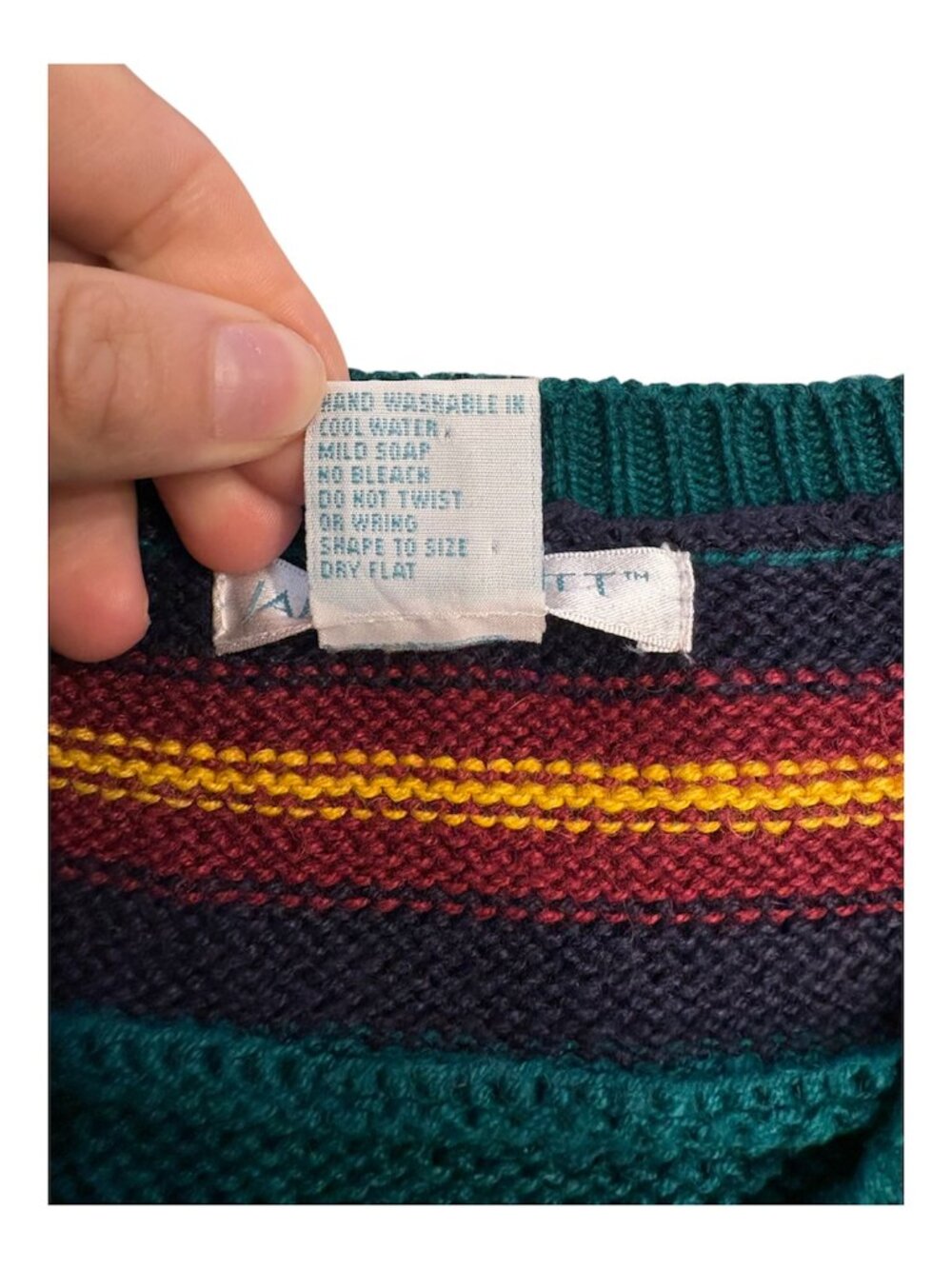 Vintage Jamie Scott Cotton Blend Preppy Model off Duty Vneck Sweater🍃 - Picture 5 of 7